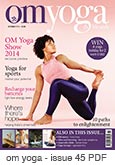 Om Yoga magazine article by Elizabeth Montgomery, vegan nutritionist, London